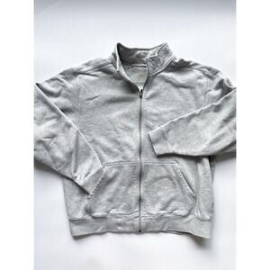 Women's L.L. Bean Full Zip Gray Sweatshirt Size Large